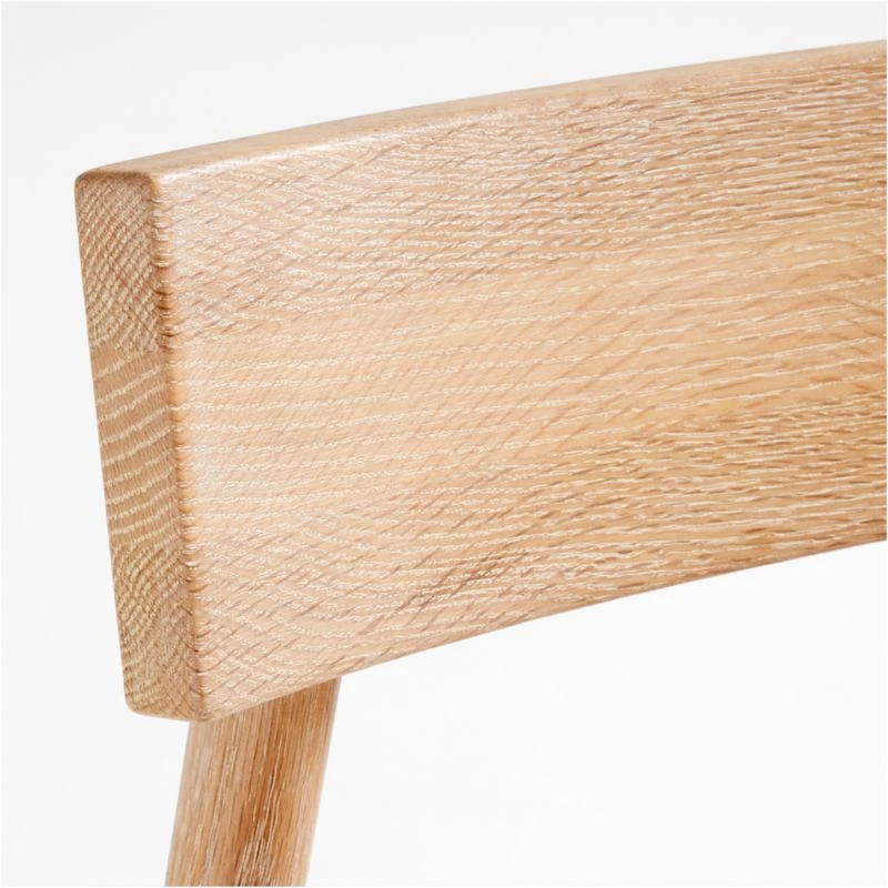 Oaklynn Natural Oak Wood Counter Stool
