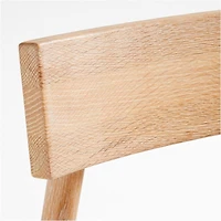 Oaklynn Natural Oak Wood Counter Stool