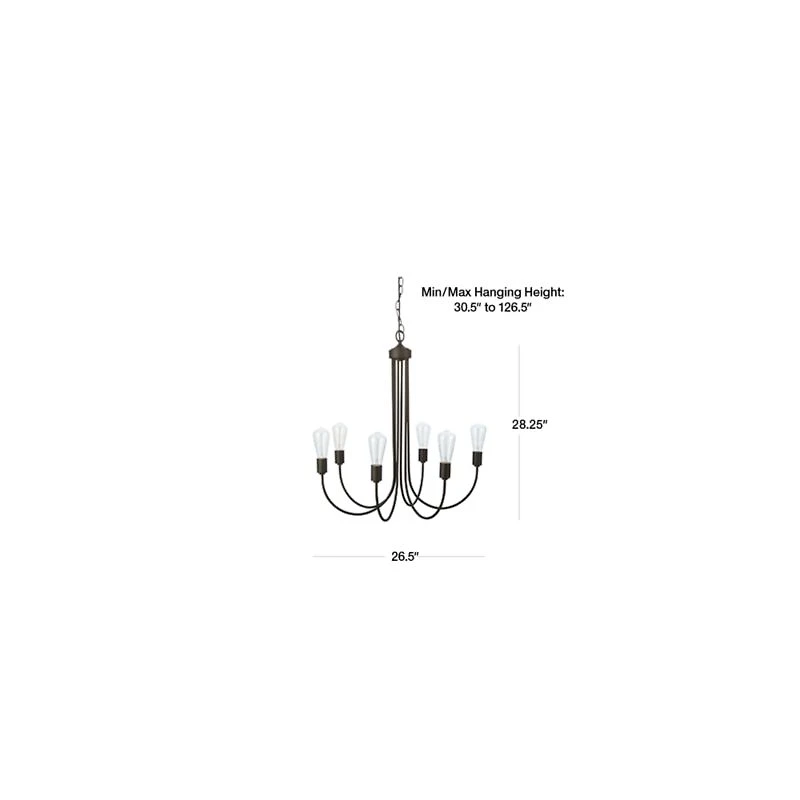 Oakton Bronze Chandelier Light