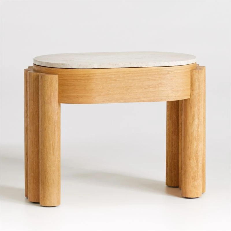 Oasis Oval Wood End Table