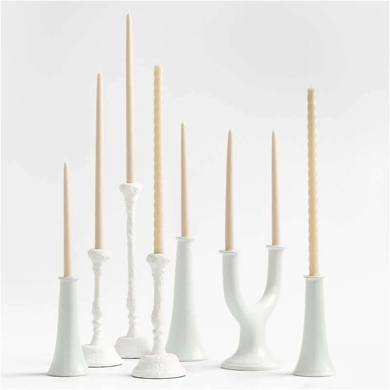 Off-White Taper Candle Bundle, Set of 8