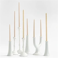 Off-White Taper Candle Bundle, Set of 8