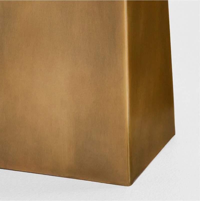 Obelisk Brass Floor Lamp with Brass Shade