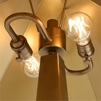 Obelisk Brass Floor Lamp with Brass Shade