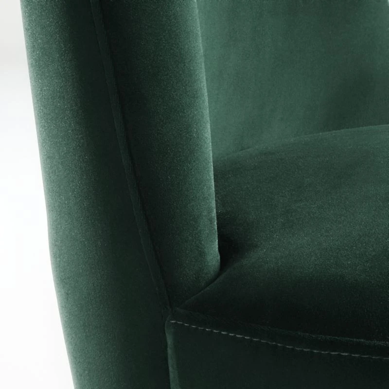 Ofelia Hunter Green Velvet Swivel Dining Chair