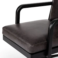 Ogden Brushed Ebony Black Wood Desk Chair