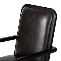 Ogden Brushed Ebony Black Wood Desk Chair