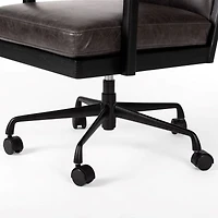 Ogden Brushed Ebony Black Wood Desk Chair