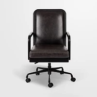 Ogden Brushed Ebony Black Wood Desk Chair