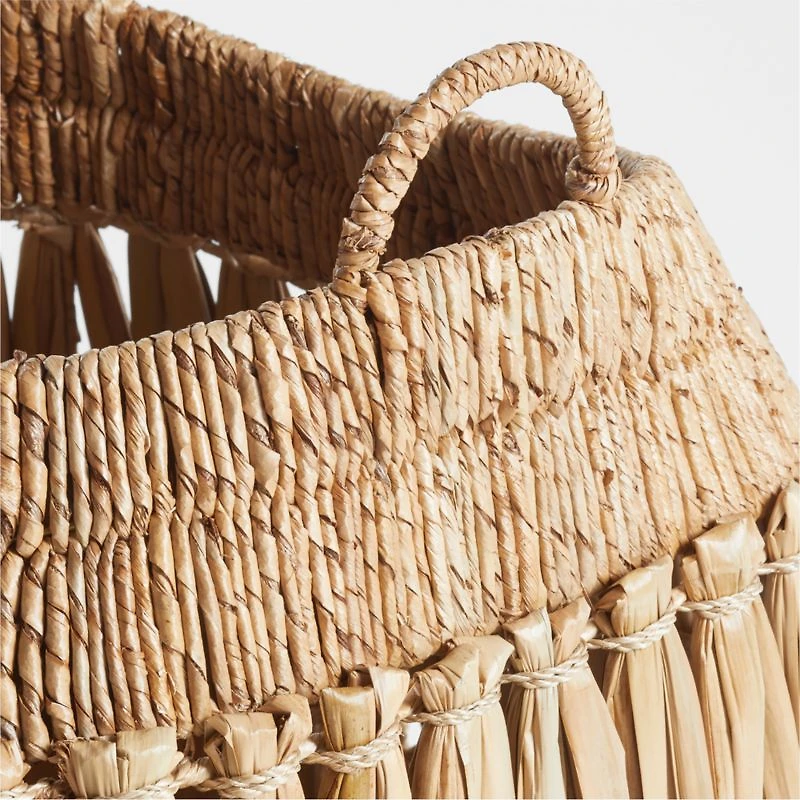 Oketo Beige Large Rattan Decorative Basket