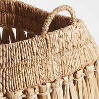 Oketo Beige Large Rattan Decorative Basket