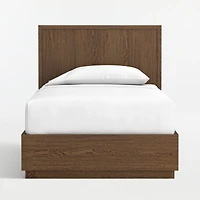 Oliver Deep Brown Ash Wood Kids Twin Storage Bed Base