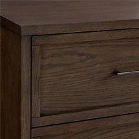 Oliver Deep Brown Ash Wood Floating Kids Nightstand with Drawer