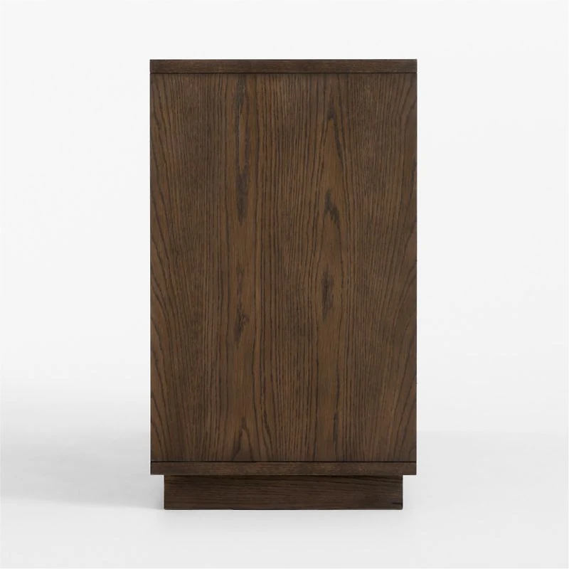 Oliver Deep Brown Ash Wood Floating Kids Nightstand with Drawer