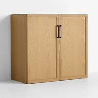 Oliver Modular Natural Oak Wood Kids Bookcase with Doors