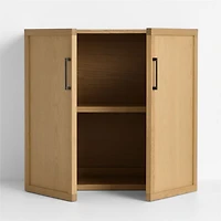 Oliver Modular Natural Oak Wood Kids Bookcase with Doors