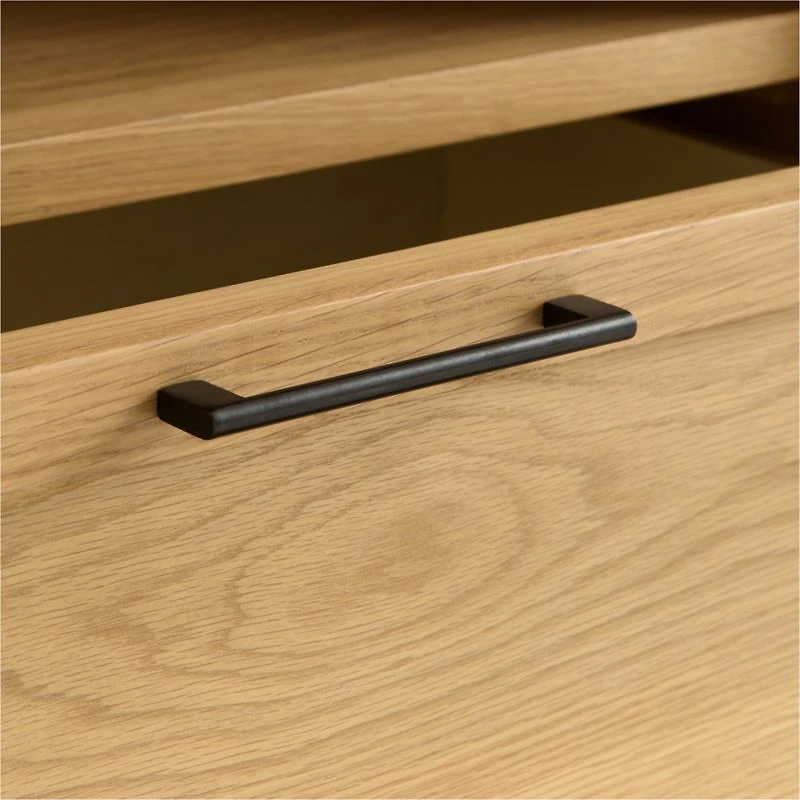 Oliver Modular Natural Oak Wood Kids Open Bookcase with Drawer