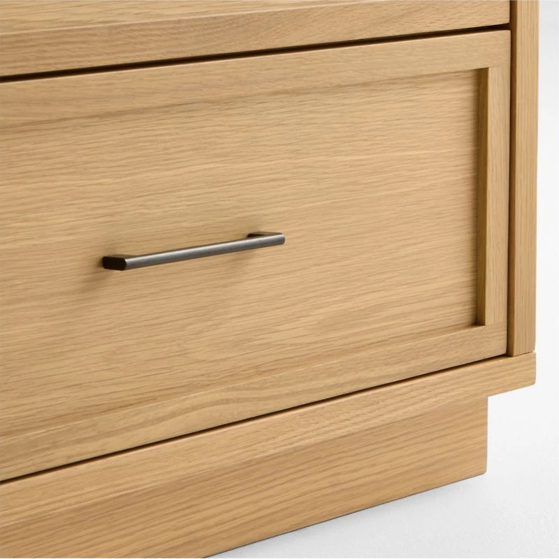 Oliver 52" Natural Oak Wood Wide 6-Drawer Kids Dresser