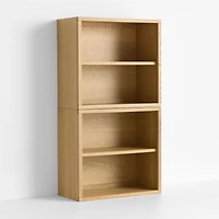 Oliver Modular Natural Oak Wood Kids Open Bookcase
