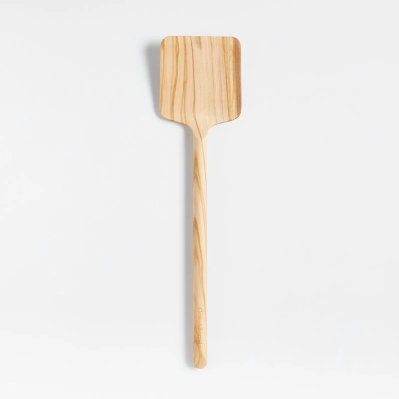 Crate & Barrel Olivewood Solid Turner Spatula