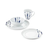 Omri 4-Piece Blue and White Place Setting