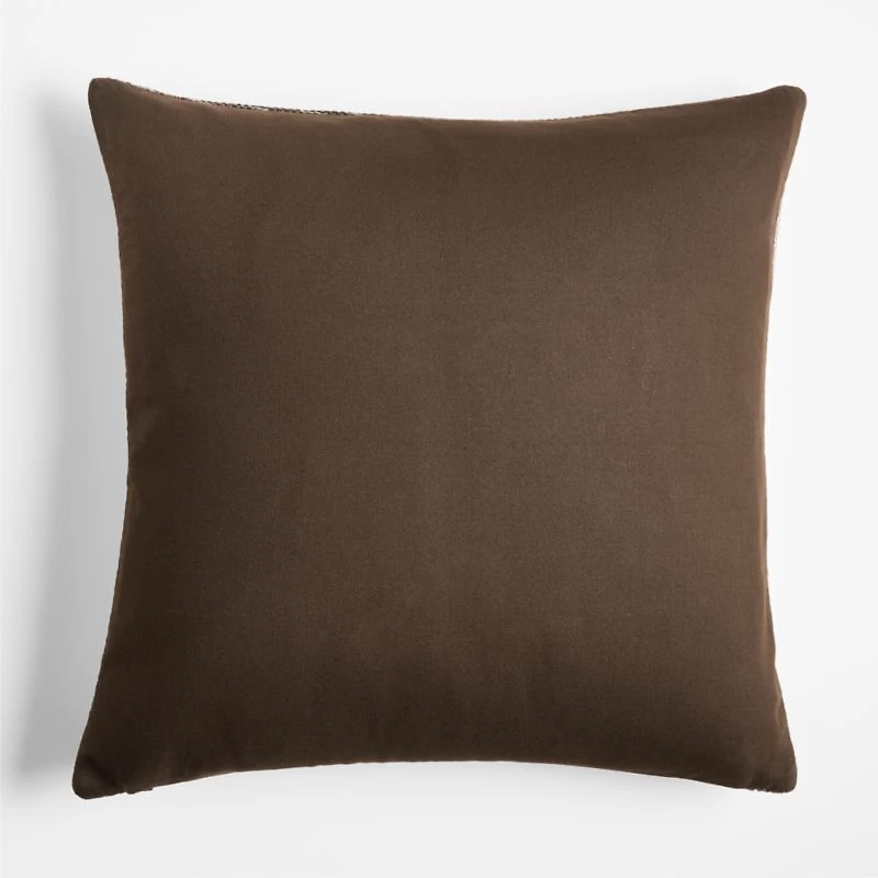 Onburu 23"x23" Deep Brown Throw Pillow with Down-Alternative Insert