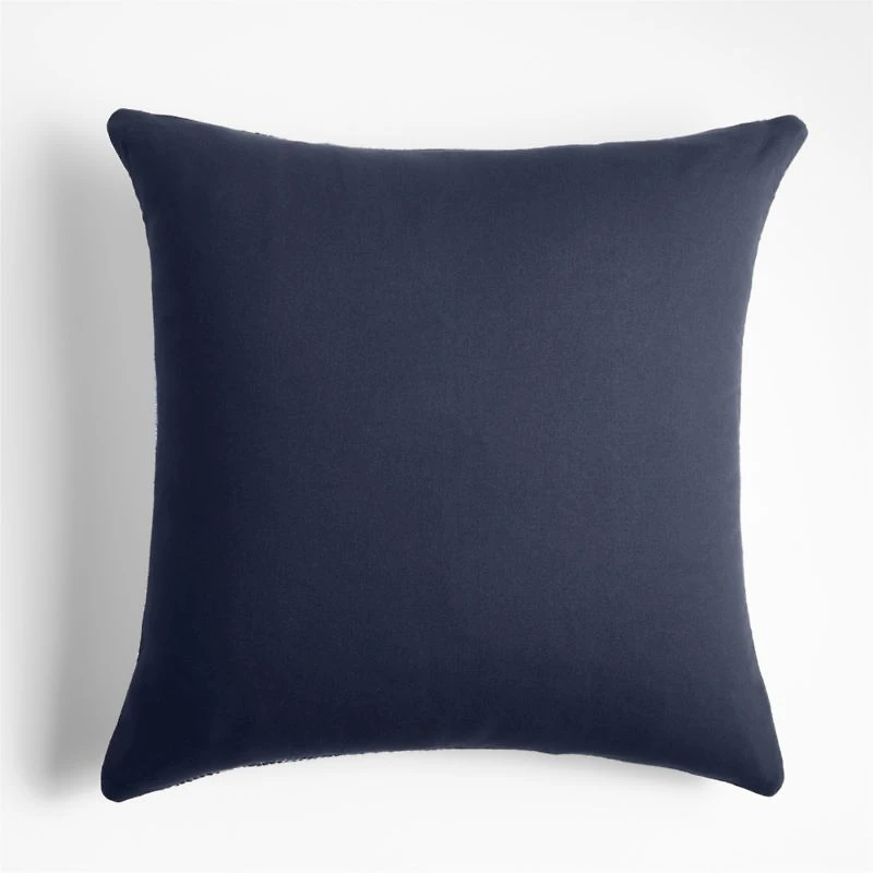 Onburu Wool Blend 23"x23" Indigo Blue Throw Pillow Cover
