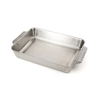 Ooni Medium 15" Stainless Steel Roasting Pan with Rack and Cutting Board Set