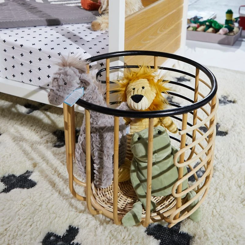 Organic Kids Full Black Plus Sign Sheet Set