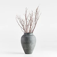 Ophelia Matte Black Large Vase  17"