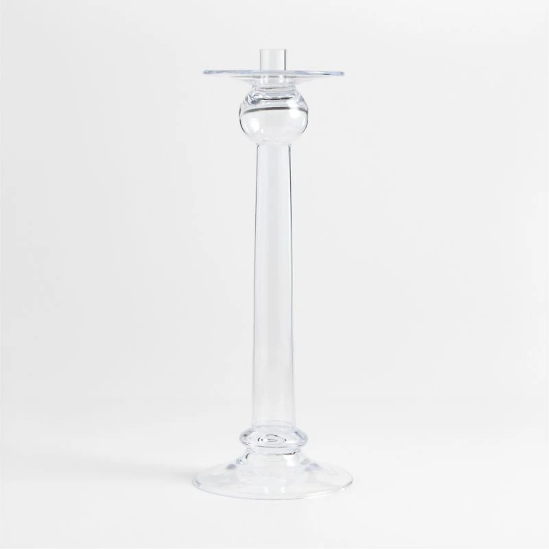 Ophelia Extra Large Clear Glass Taper Holder 17"