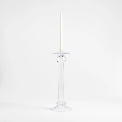 Ophelia Extra Large Clear Glass Taper Holder 17"