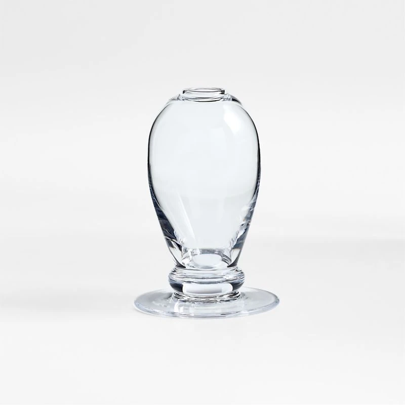 Ophelia Short Clear Glass Bud Vase 5"