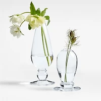 Ophelia Short Clear Glass Bud Vase 5"