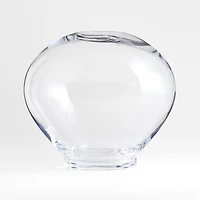 Ophelia Clear Hand Blown Glass Round Vase 12"