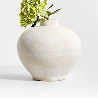 Ophelia Matte Natural Round Vase  10"