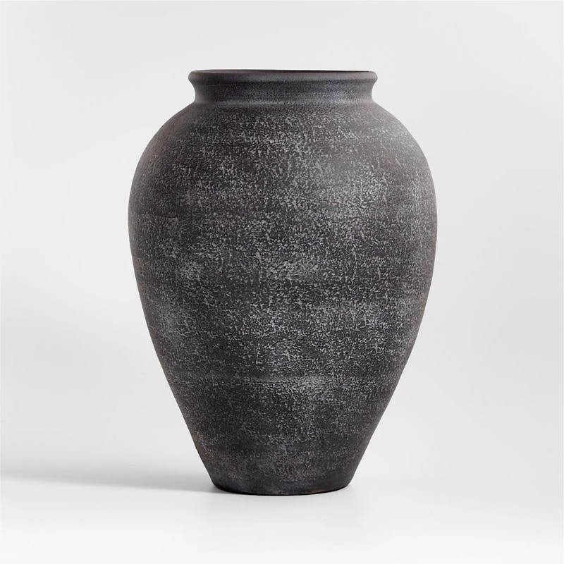 Ophelia Matte Black Large Vase  17"