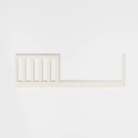 Opie Linen White Wood Toddler Bed Rail