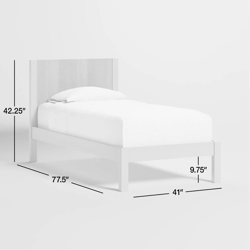 Opie Kids Twin Two-Tone Wood and Blue Cloud Bed