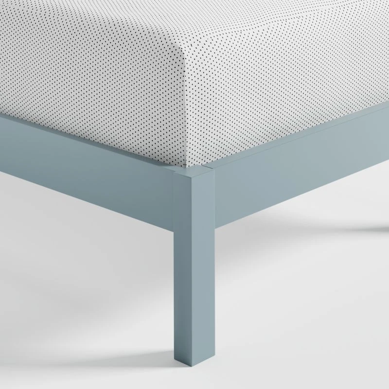 Opie Kids Twin Two-Tone Wood and Blue Cloud Bed