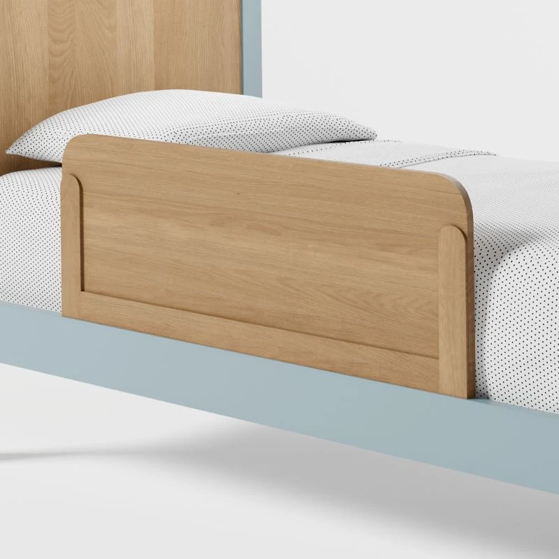 Opie Kids Twin Two-Tone Wood and Blue Cloud Bed