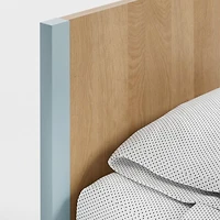 Opie Kids Twin Two-Tone Wood and Blue Cloud Bed