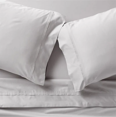 Favorite Organic Cotton Sateen Dove Grey Full Bed Sheet Set