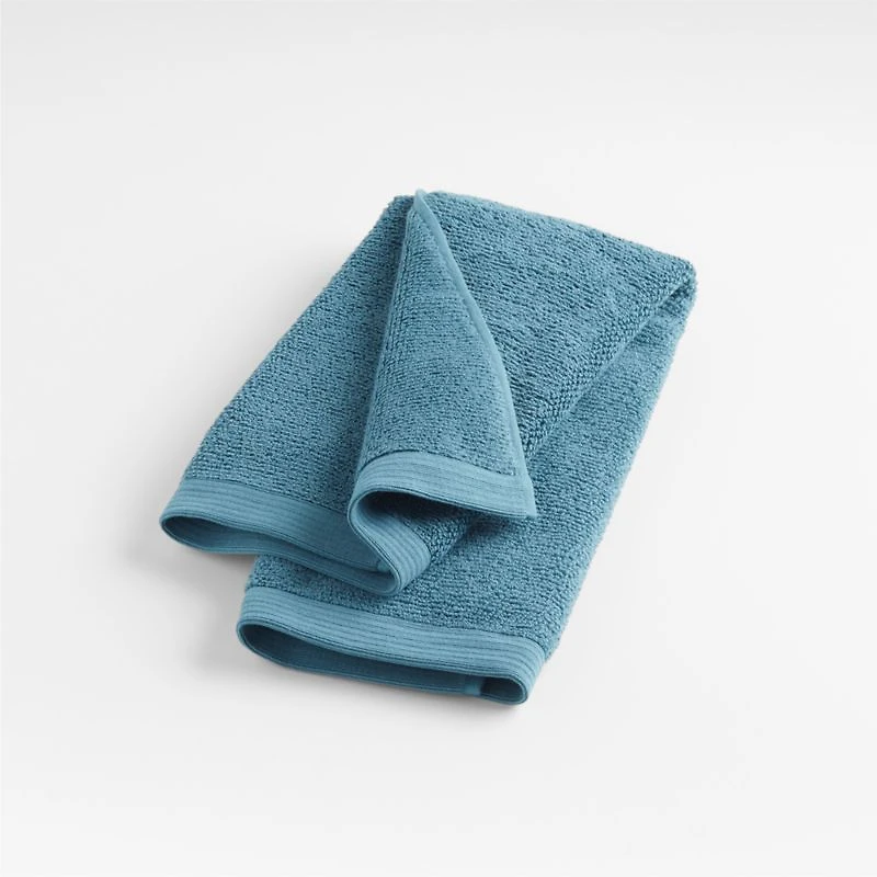 Teal Antimicrobial Organic Cotton Hand Towel