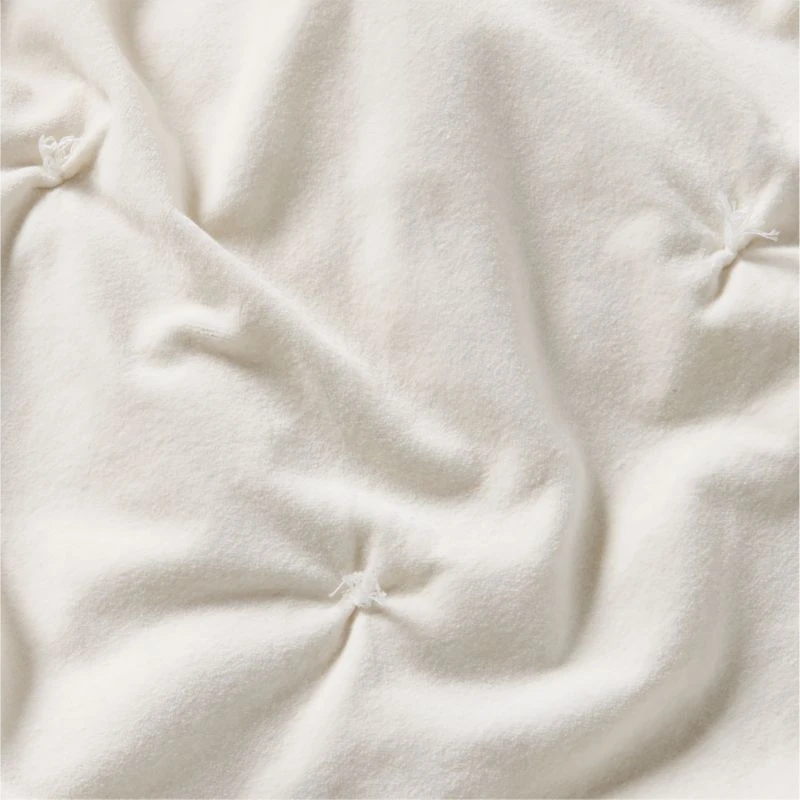 Organic Cotton Linen Velvet Arctic Ivory King Quilt
