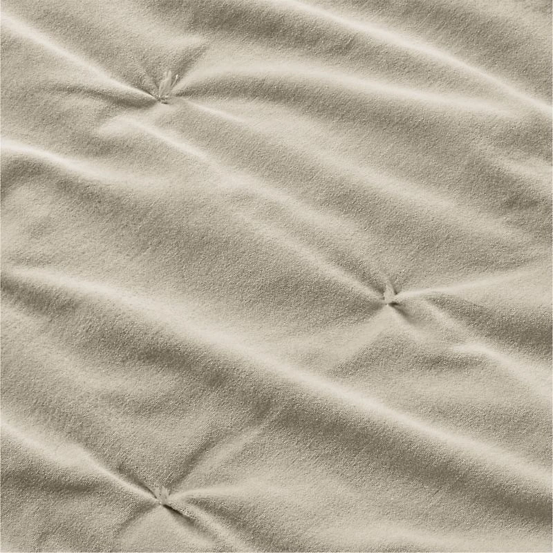 Organic Cotton Linen Velvet Sand Beige Full/Queen Quilt