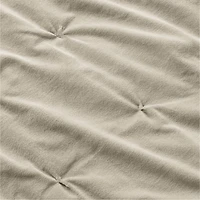 Organic Cotton Linen Velvet Sand Beige Full/Queen Quilt
