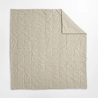 Organic Cotton Linen Velvet Sand Beige Full/Queen Quilt