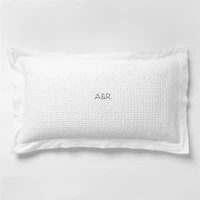 Organic Cotton Waffle Crisp White King Bed Pillow Sham
