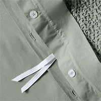 Organic Cotton Waffle Shadow Sage Green Full/Queen Duvet Cover